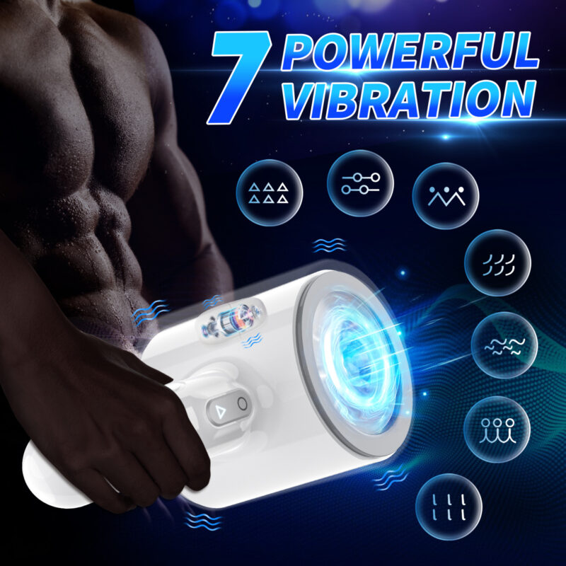 Fully Automatic Retractable Masturbation Cup Hand-held Vibrating Male Penis Massage Exerciser