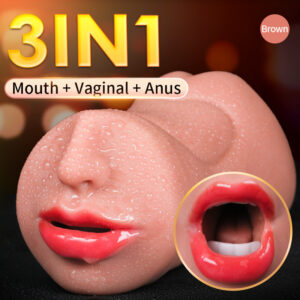 Mouth Vaginal Anus Silicone Masturbation Cup