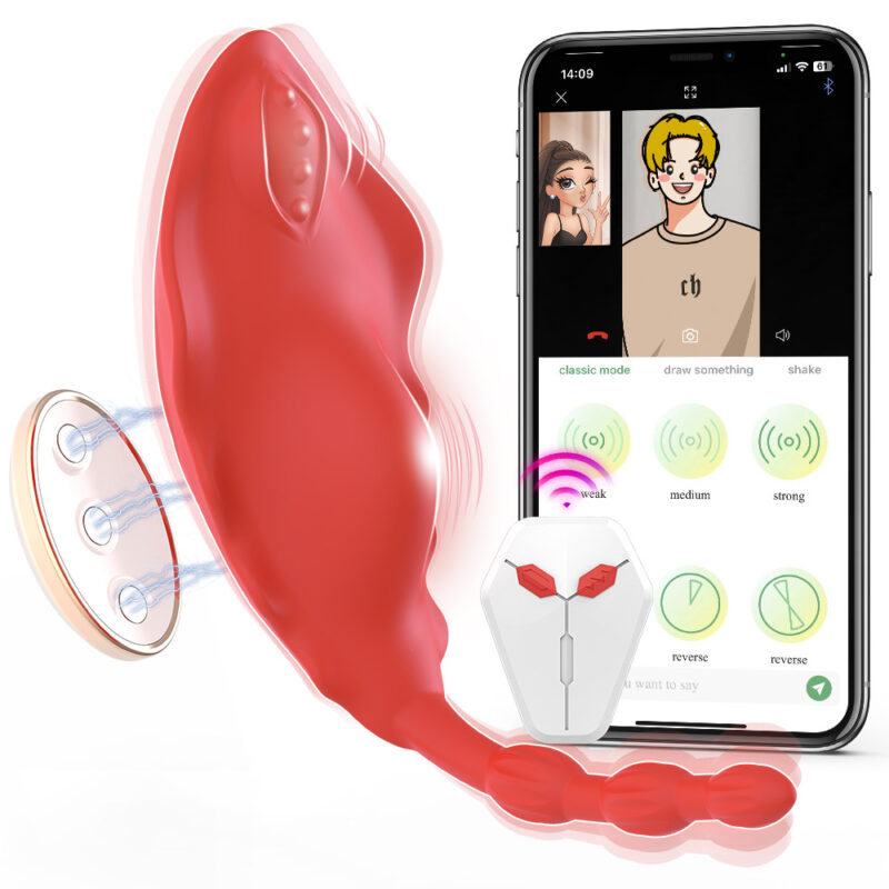 Women Go Out Wear Wireless APP Remote Control Remote Interactive Dildo Vibrator