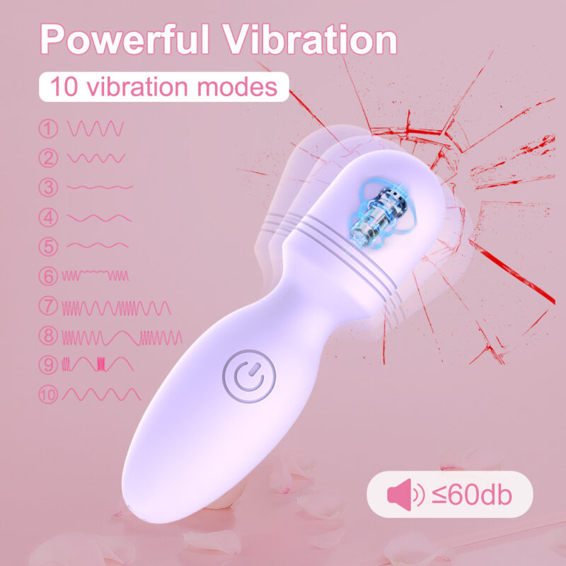 Bowling Mini Stick 10-frequency USB Rechargeable Massage Vibrator