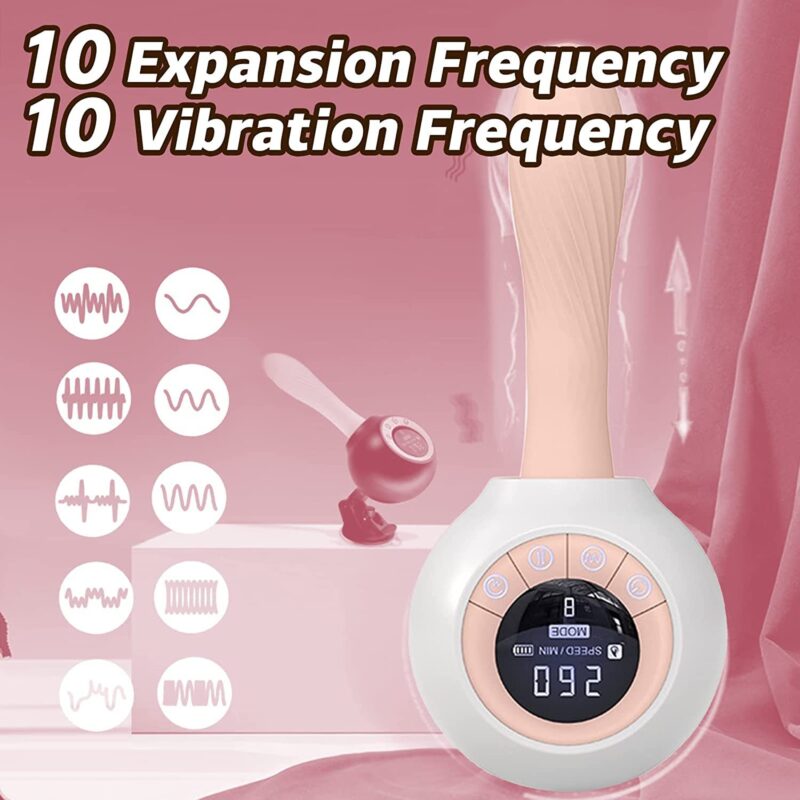 Wireless Remote Control Telescopic Heated Dildo Vibrator