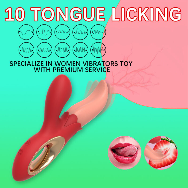 Simulated Tongue Flirting Orgasm Vibrator